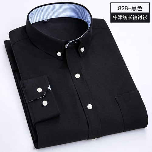 Men's long sleeve shirt Oxford woven casual non-ironing spring summer