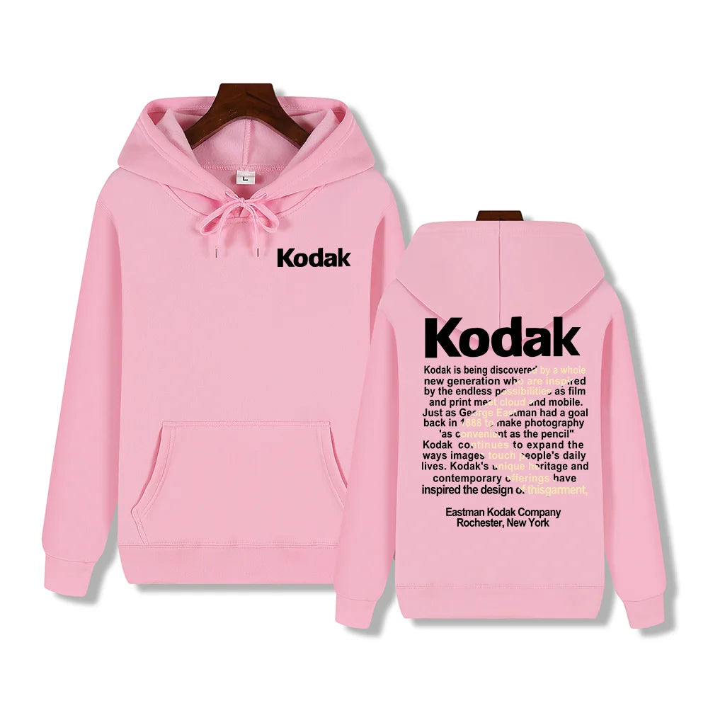 Kodak Brand New Retro Trend Y2K Print Fashion Men‘s Sportswear Autumn