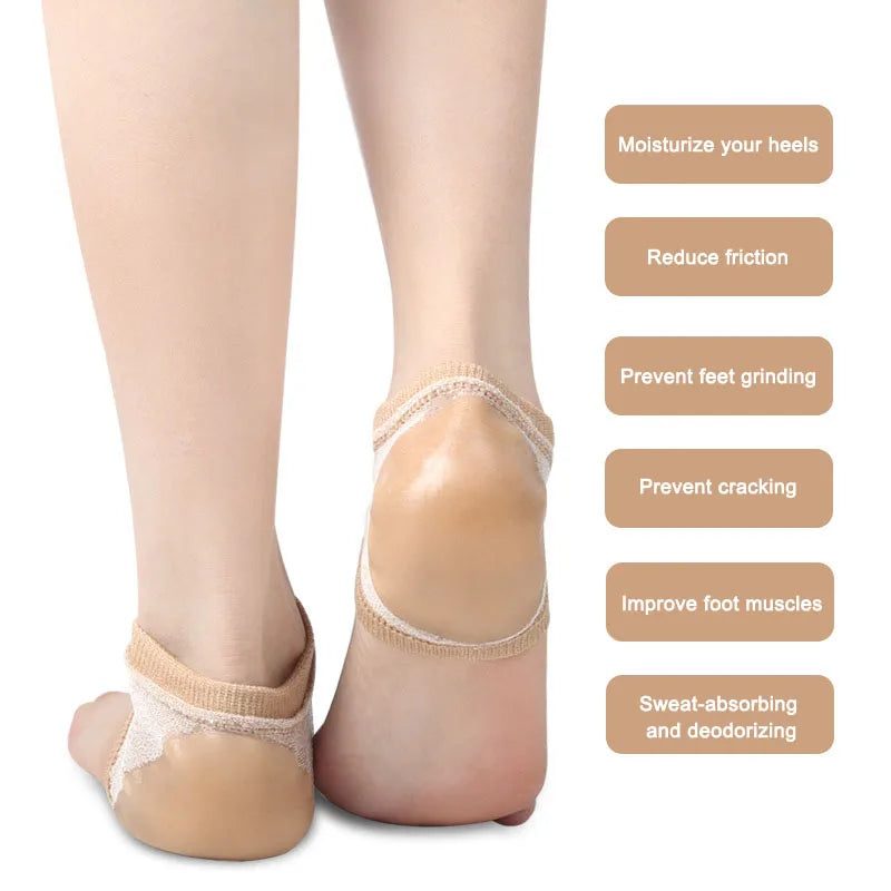 Silicone Gel Heel Protector Sleeve Pads Heel Cups Support Skin Cushion