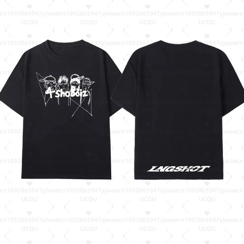 Men's Women's LNGSHOT Kpop Fashion Jay Park Same T-shirt High Quality