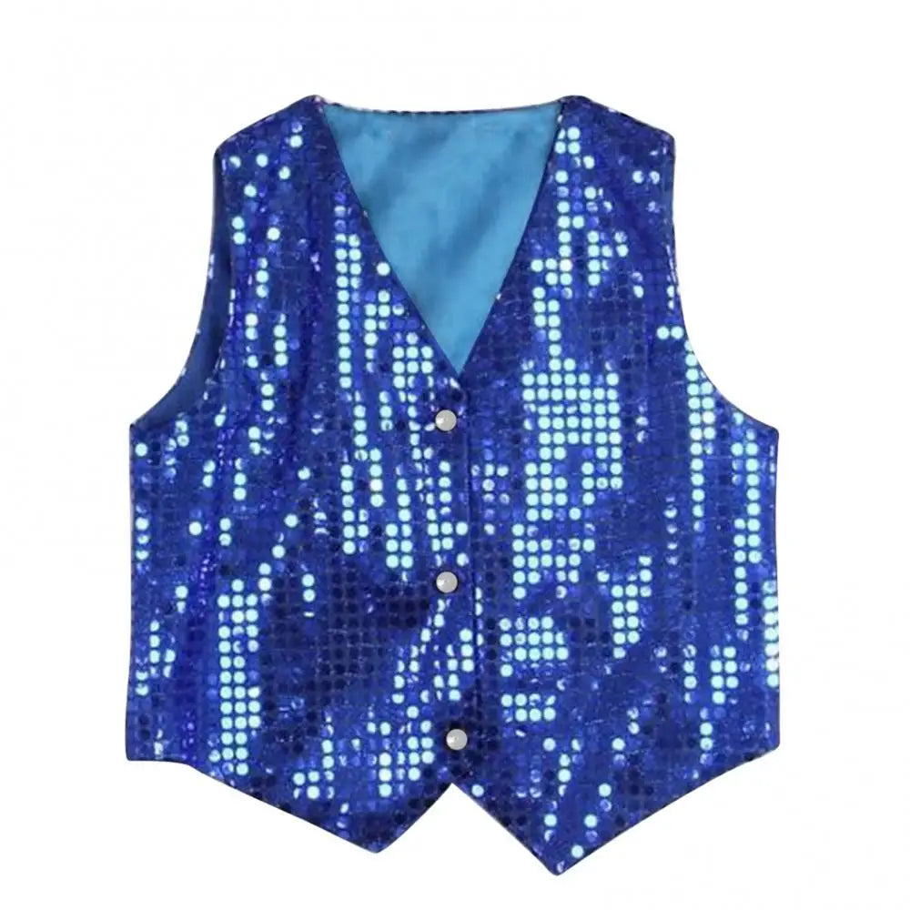 Children Shining Sequins Clothes Boys Students Christmas Stage