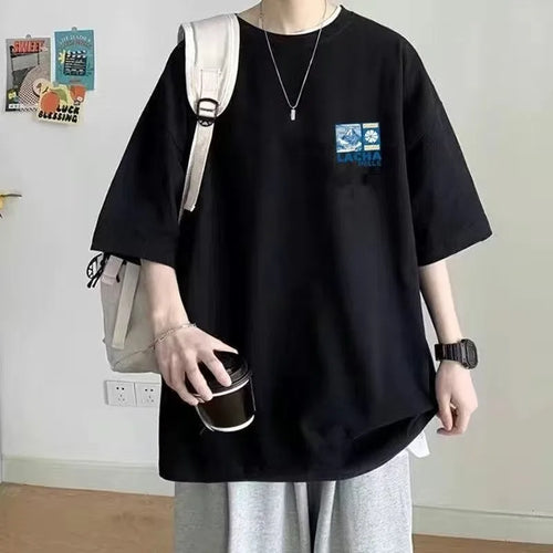 8XL Korean Loose Fitting T-shirt Fashion American Japanese Fuji