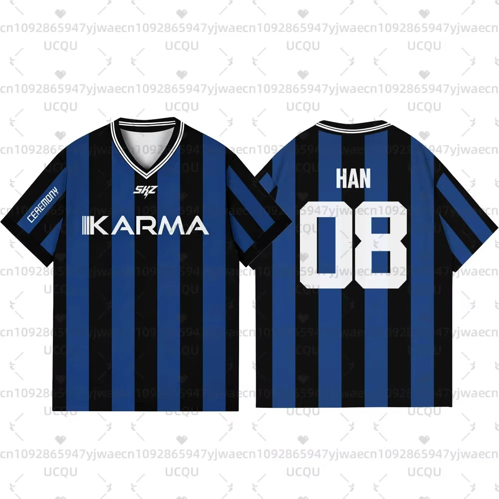 Kpop Stay Karma Album Fans TShirt Felix Bangchan Hyunjin Streetwear