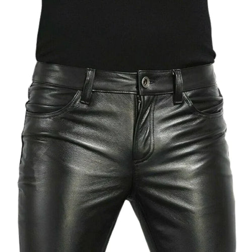 Choice PU Leather Pants Men's Fashion Rock Style Night Club Dance