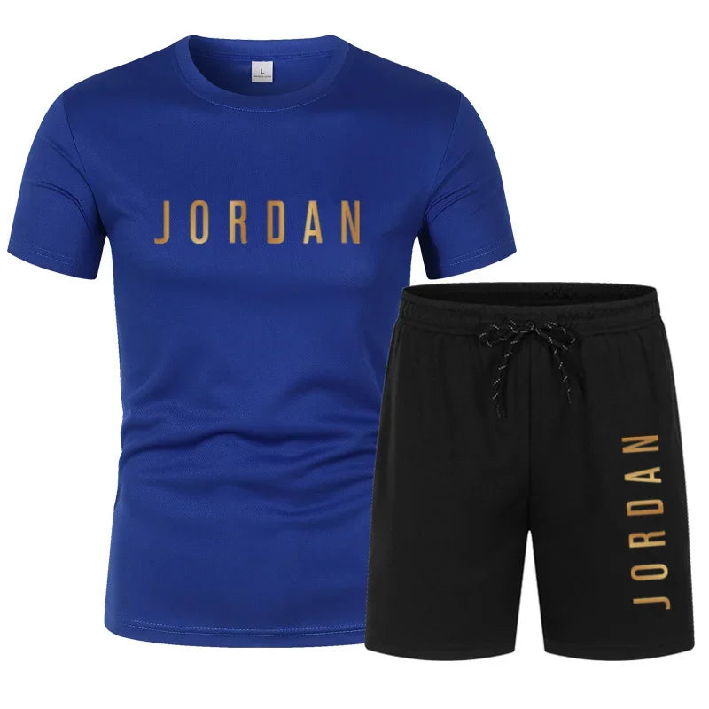 Summer Fashion Trendy Casual Sports Two Piece Set Youth Men's Short