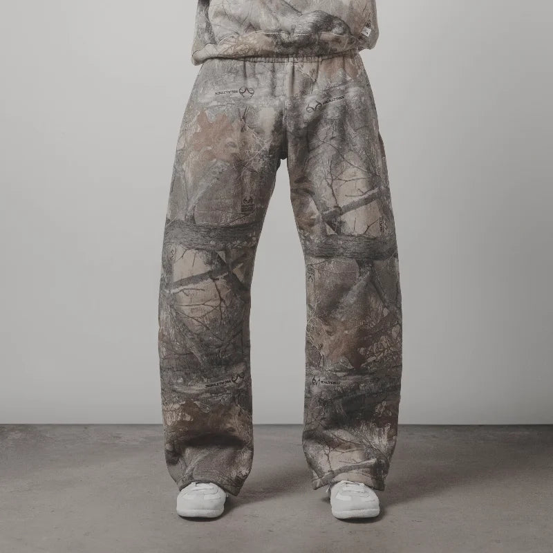Y2K Retro SweatPants Camouflage Pattern Print Streetwear Men harajuku