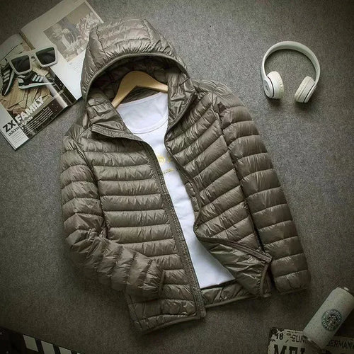 0-10℃ Men's Winter Jacket Ultra Light Duck Down Jackets Portable