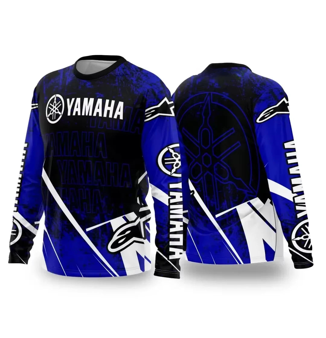 Summer YAMAHA Men Women Motorcycle Riding Suit Loose Breathable Quick