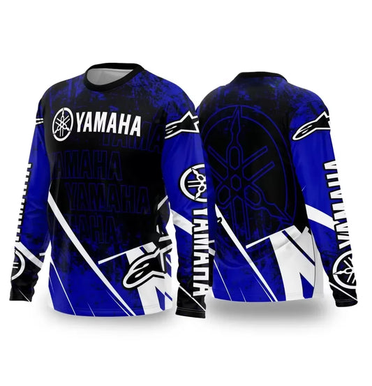 Summer YAMAHA Men Women Motorcycle Riding Suit Loose Breathable Quick