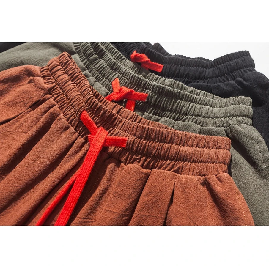 New Oversized Men Harem Pants Loose Chinese Style Cotton and Linen