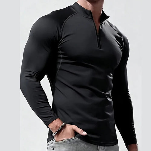 Long Sleeve T Shirt Men Compression Sportswear Male Tshirt Elastic