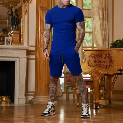Fashionable and casual summer outdoor sports suit men's breathable