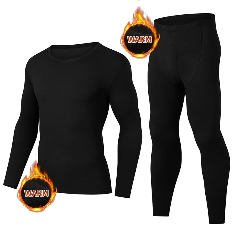 4/2-piece Men's Autumn And Winter Solid Color Round Neck Thermal