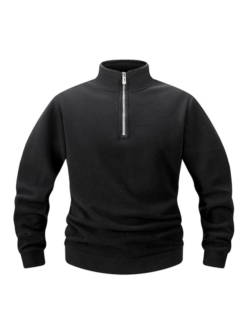 2025 Men Casual Fleece Sweatshirts Tops Men Sport Classic Stand Collar