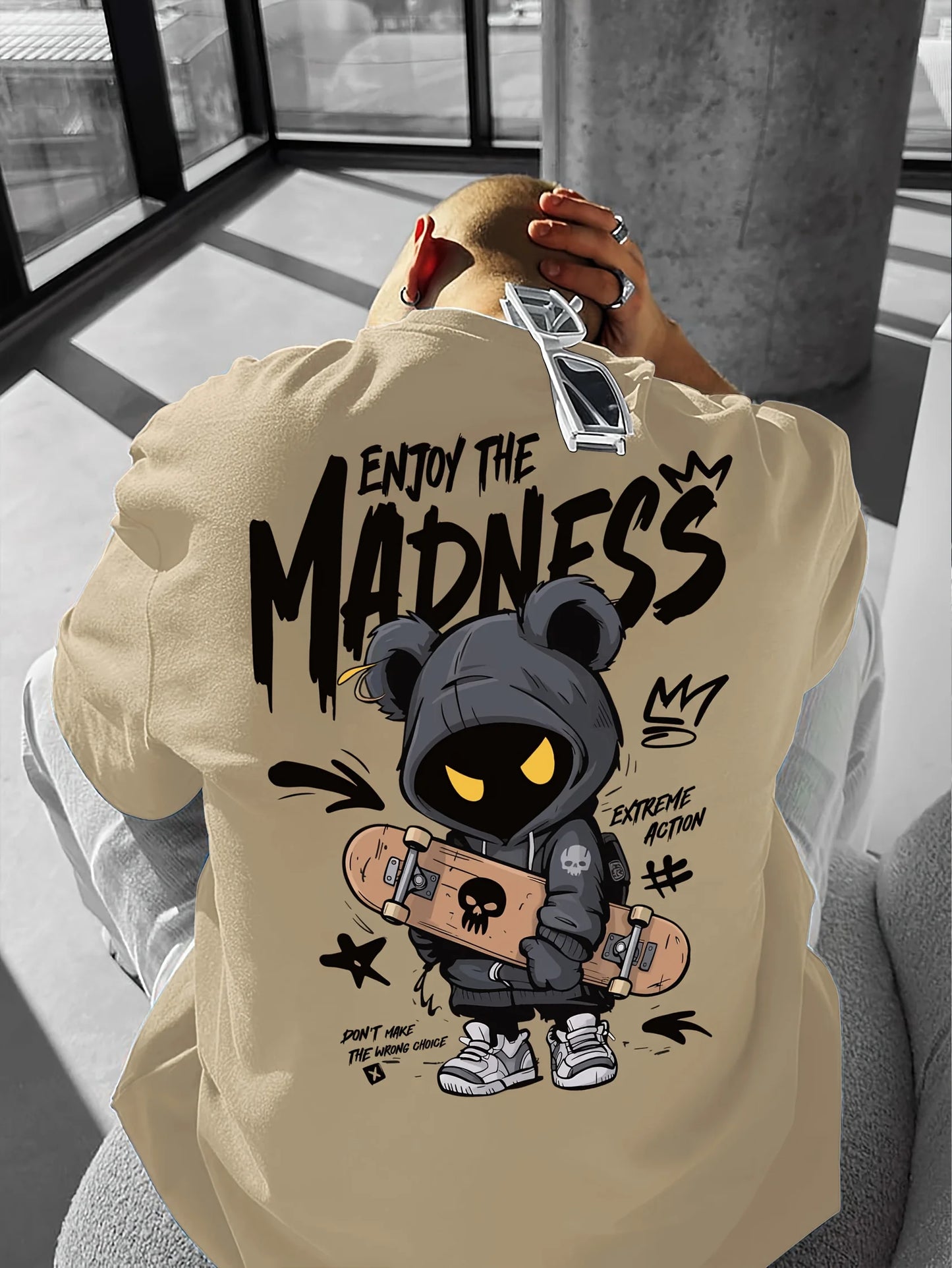 Hot selling fashionable men's cartoon letter printed comfortable and