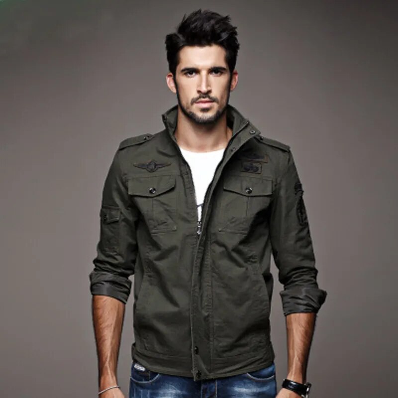 New 2023 Casual Army Military Jacket Men Plus Size M-6XL Jaqueta