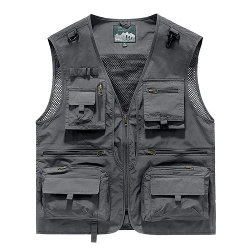 FGKKS 2023 Outdoor Leisure Vest Men's New Multi-Pocket Breathable