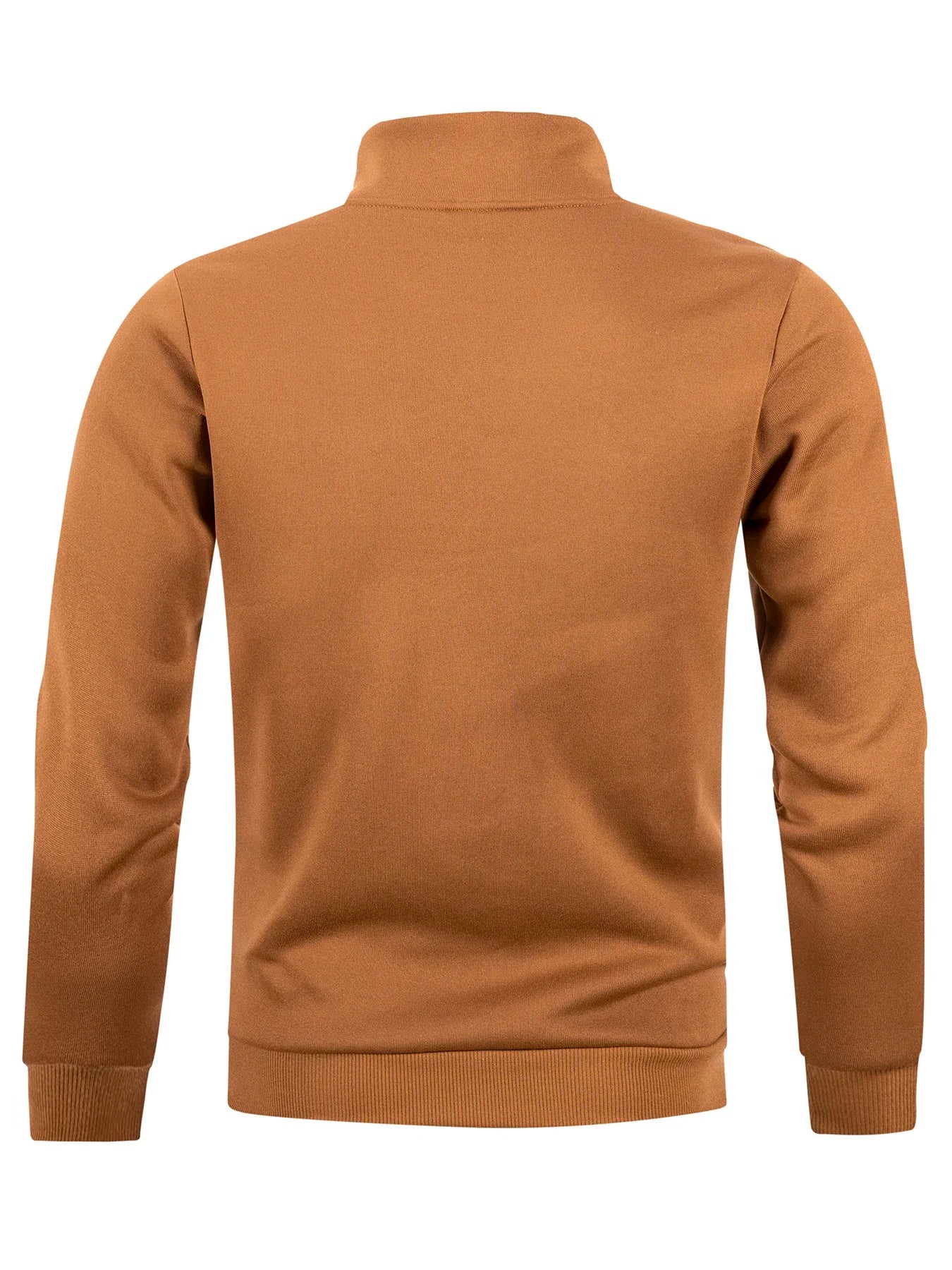 Autumn Men's Zipper Pullover Turtlenecks Warm Sweaters Solid Color