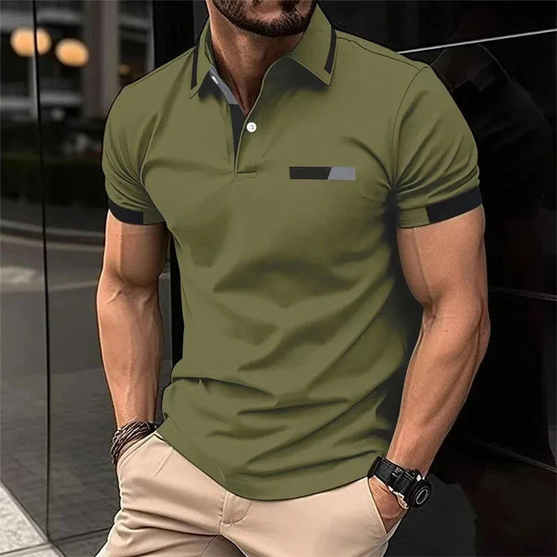 Men's fitness casual sports T-shirt, gym running sports elastic