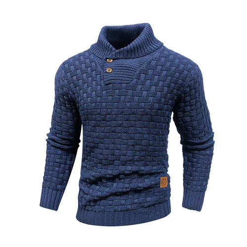 Men’s Sweater Winter Knitted Crew Neck Warm Soft Long Sleeve Pullover