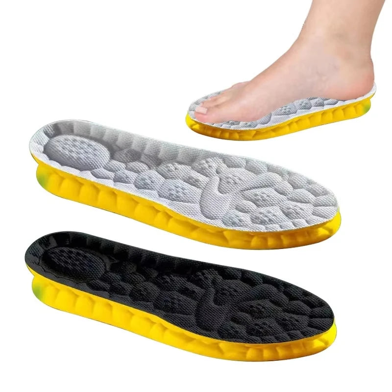 4D Cloud Technology Sports Insoles For Shoes PU Sole Soft Breathable