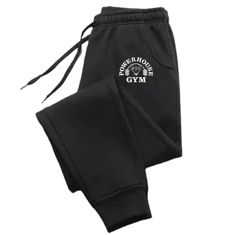 GYM Powerhouse Print Pants Men Casual Sports Pants Running Workout