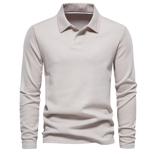AIOPESON Embroidery Polo Shirt for Men Fashion Neck Turn Down Collar