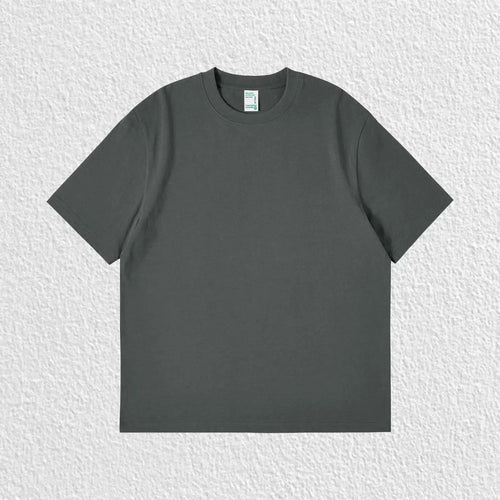 Pure White 260g Heavy T-shirt Men's Summer Pure Cotton Short-sleeved
