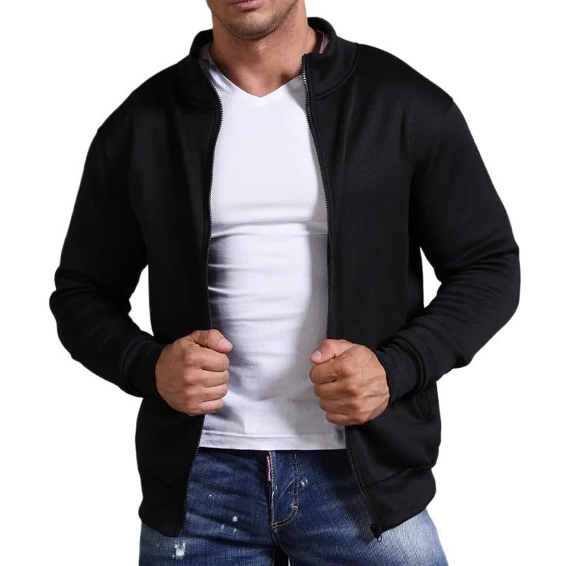 New Men's Sweat Jacket Pullover Hoodie Sweatshirt Man Without Hood