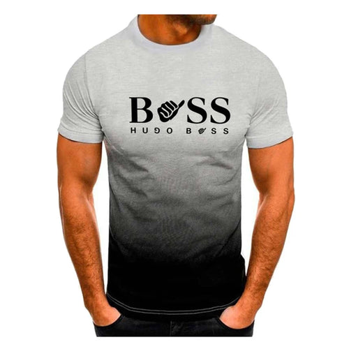Summer Men's Clothing Whatever Print Short Sleeve Men Trend Products