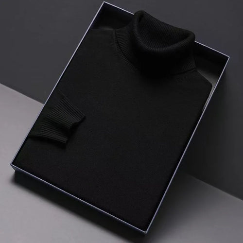 Animal Game Turtleneck Knitwear Luxury Men's Sweater Long Fit Pullover