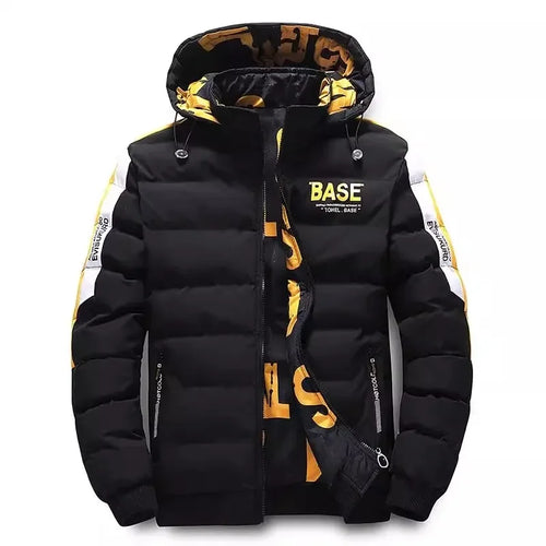 Men Autumn Winter Cotton Jacket Warm Comfortable Padded Thickened Down
