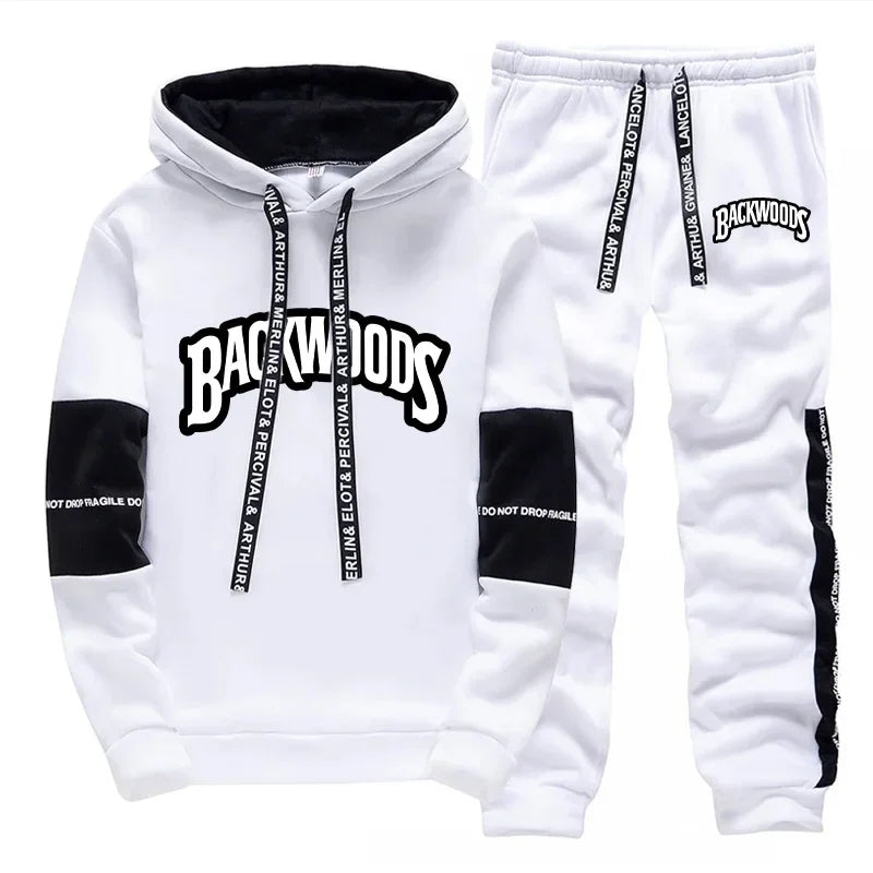 Mens Tracksuit Print Casual Single Piece Sweatshirts Sweatpants Daily
