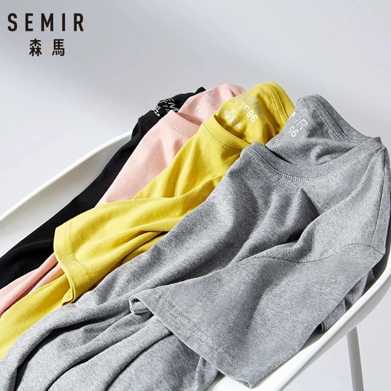 Semir T Shirt Men 2021 Fashion Casual Cotton T-shirts Men White Tee
