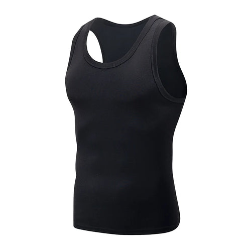 1/3 Men's Tank Top Four Seasons Black and White Solid Color Narrow