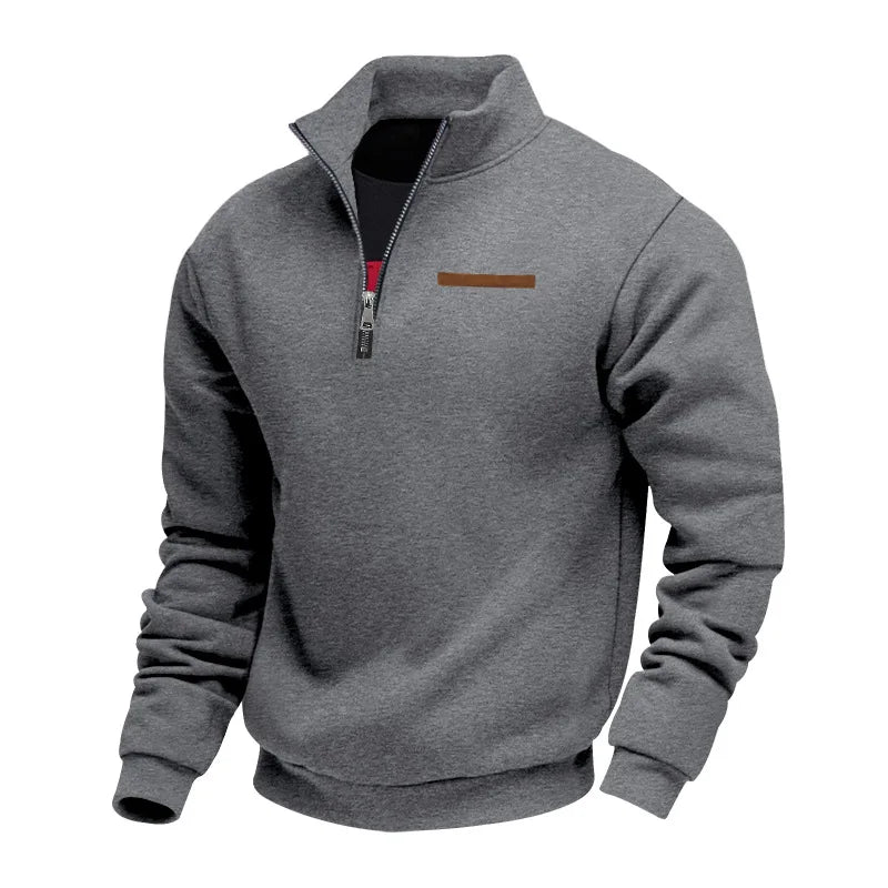 American autumn and winter heavy fleece long-sleeved men's sweater