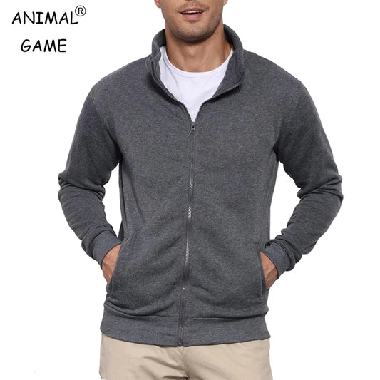 New Men's Sweat Jacket Pullover Hoodie Sweatshirt Man Without Hood