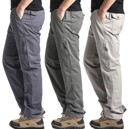 High Quality Men's Cotton Cargo Pants Casual Multiple Pocket Tacitcal