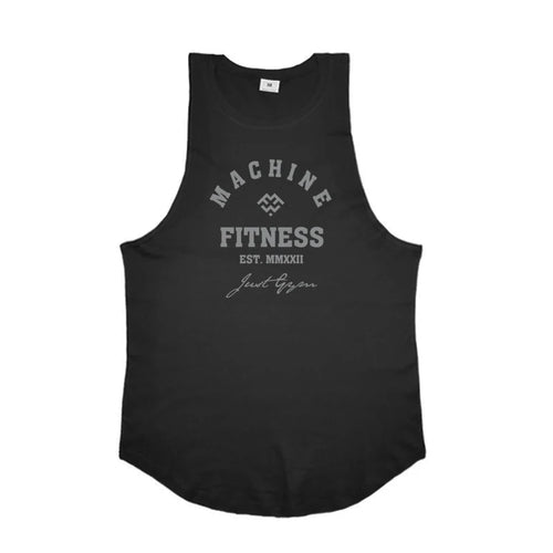 MACHINE FITNESS JUST GYM Bodybuilding Tank Top Mens Workout Vest