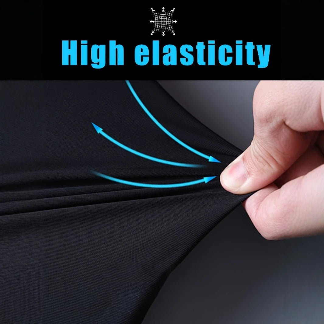 1pc Men's Lightweight Athletic Cropped Pants with Drawstring, Zippered