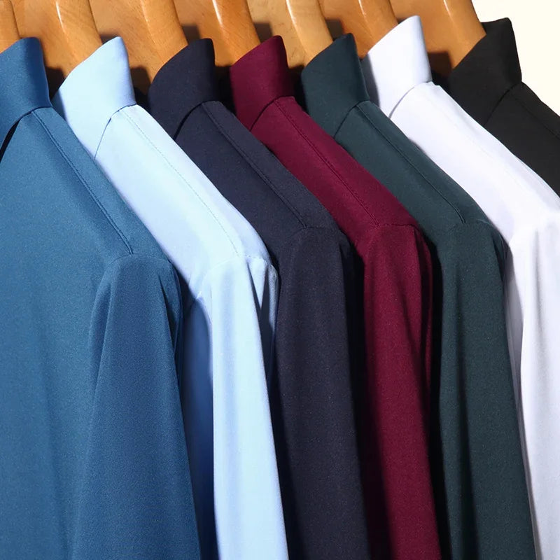 Premium Men's Ultra-Stretch Shirt - High-Quality Silky Business Formal