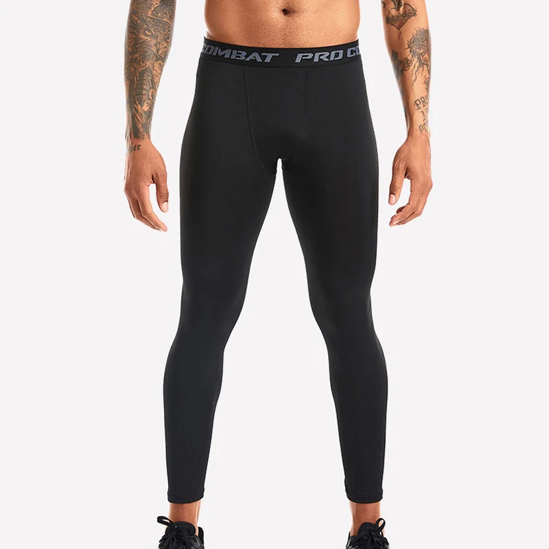 New Men's Tight Sports Pants Slim Pants Autumn And Winter Thermal