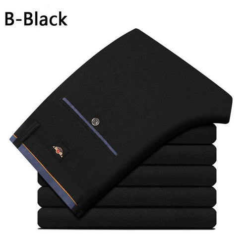 Men's Spring Autumn Fashion Business Casual Long Pants Suit Pants Male