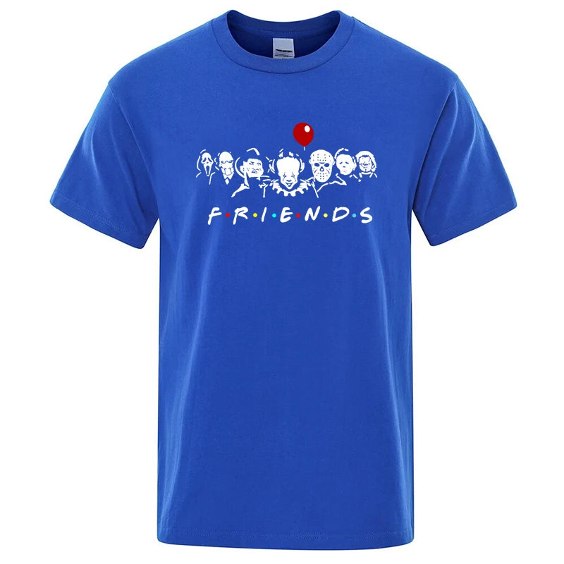 Men's High Quality T-shirt 100% Cotton T-shirt Funny Friends Print T