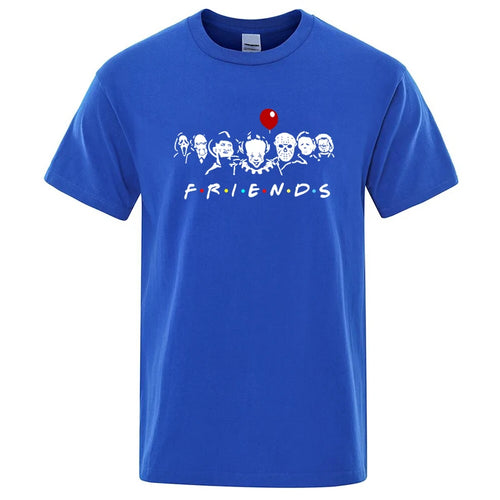 Men's High Quality T-shirt 100% Cotton T-shirt Funny Friends Print T