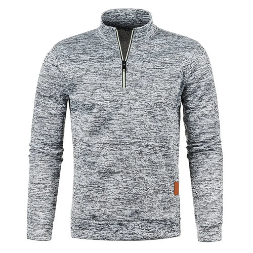Men Pullover Men's Thicker Sweatshirts Half Zipper Pullover for Male
