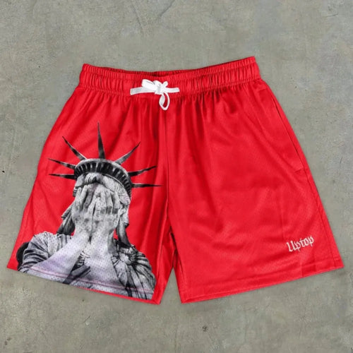 European and American men's summer Statue of Liberty print comfortable