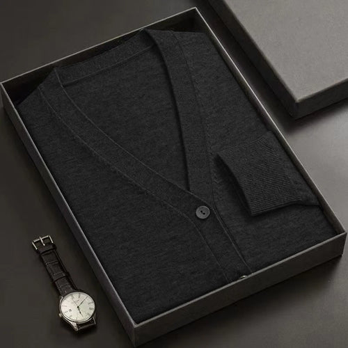 New Mens Cardigan Sweatercoat V-Neck Long Sleeve Button Down Knitted