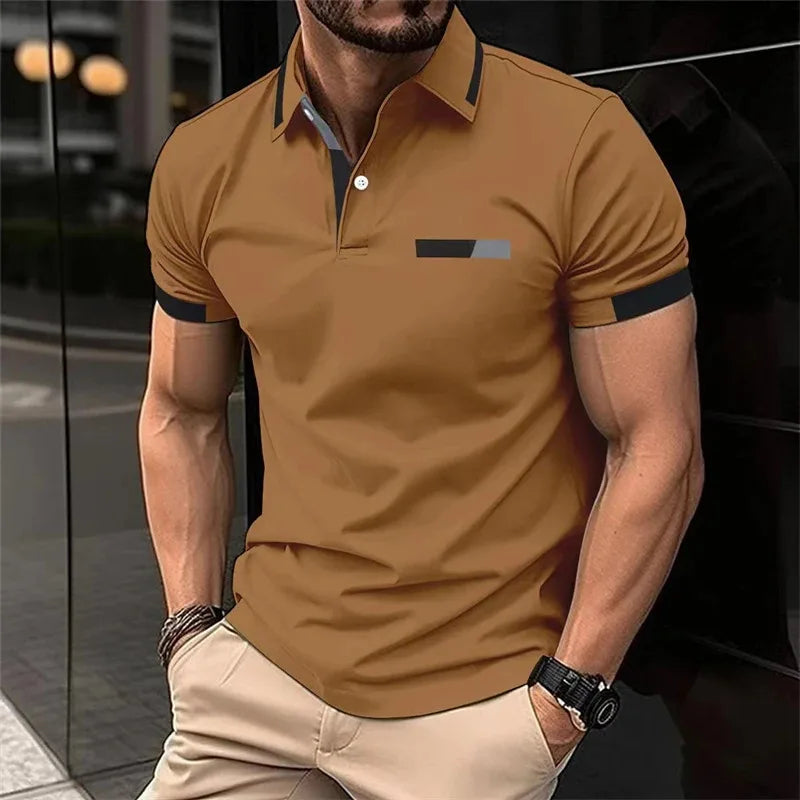 Men's fitness casual sports T-shirt, gym running sports elastic