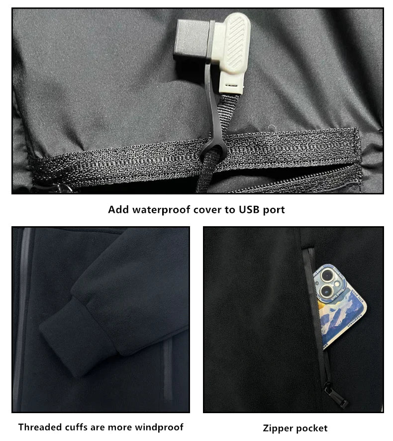 New Winter Fashion Versatile Polar Fleece Thick Heating Warm Jacket
